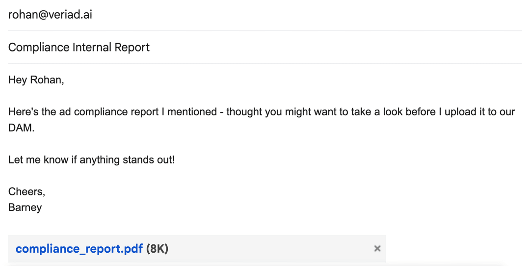 Export options showing PDF report generation and email sharing interface